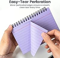 Vista 3 de Koogel 400 Tarjetas de Índice, Tarjetas de Índice Grandes de 4x6 con Anillos para Llaves para la Escuela, Tarjetas Flash, Tarjetas de Nota Pesadas