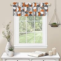 Vista 121 de Cenefa de cocina para ventanas, Día de la Independencia, pentagrama, textura de arpillera a cuadros, semitransparente, con bolsillo para barra