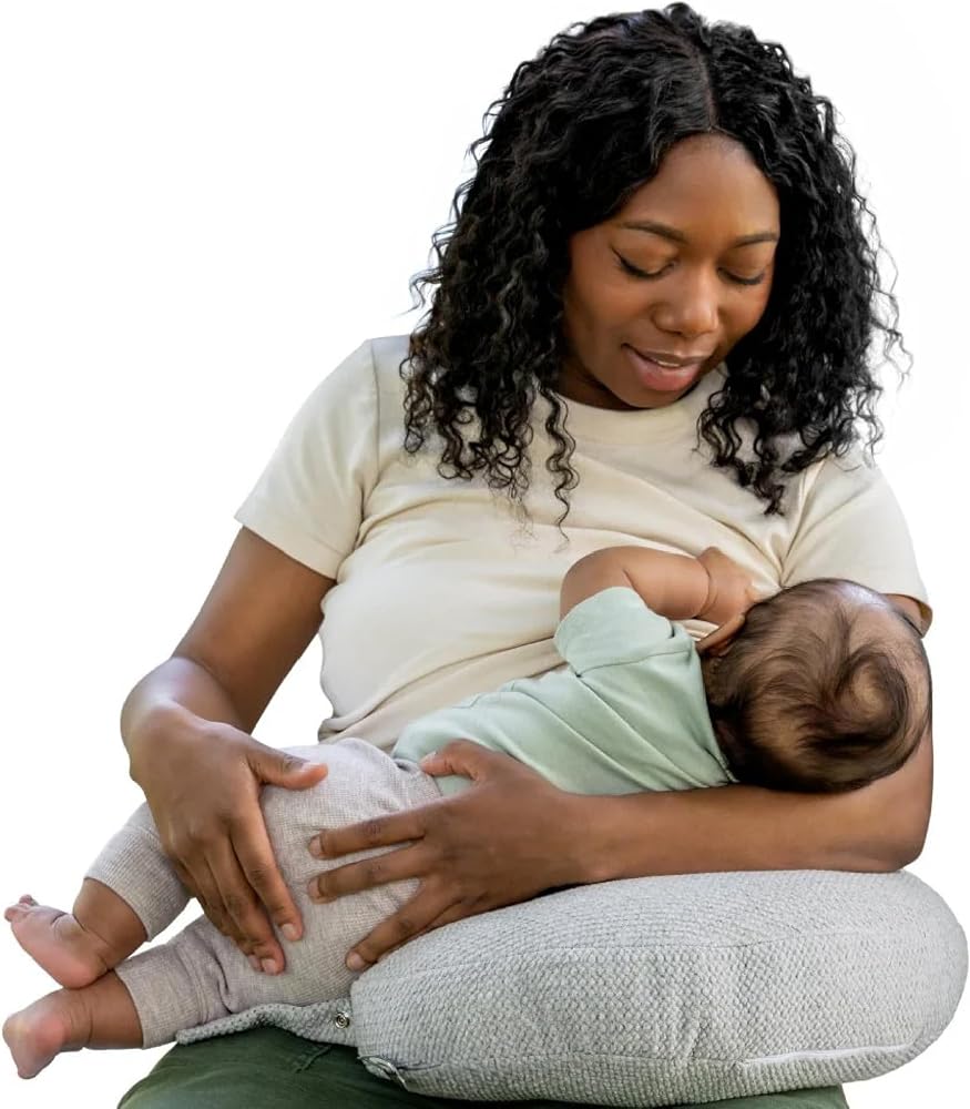 Anywhere Travel Nursing Pillow, Compact Breastfeeding Support Pillow | Travel-Ready, Compact Ergonomic Bottle & Breastfeeding Pillow, Snap & Loop Hanging Closure and Firm Hypoallergenic Fill