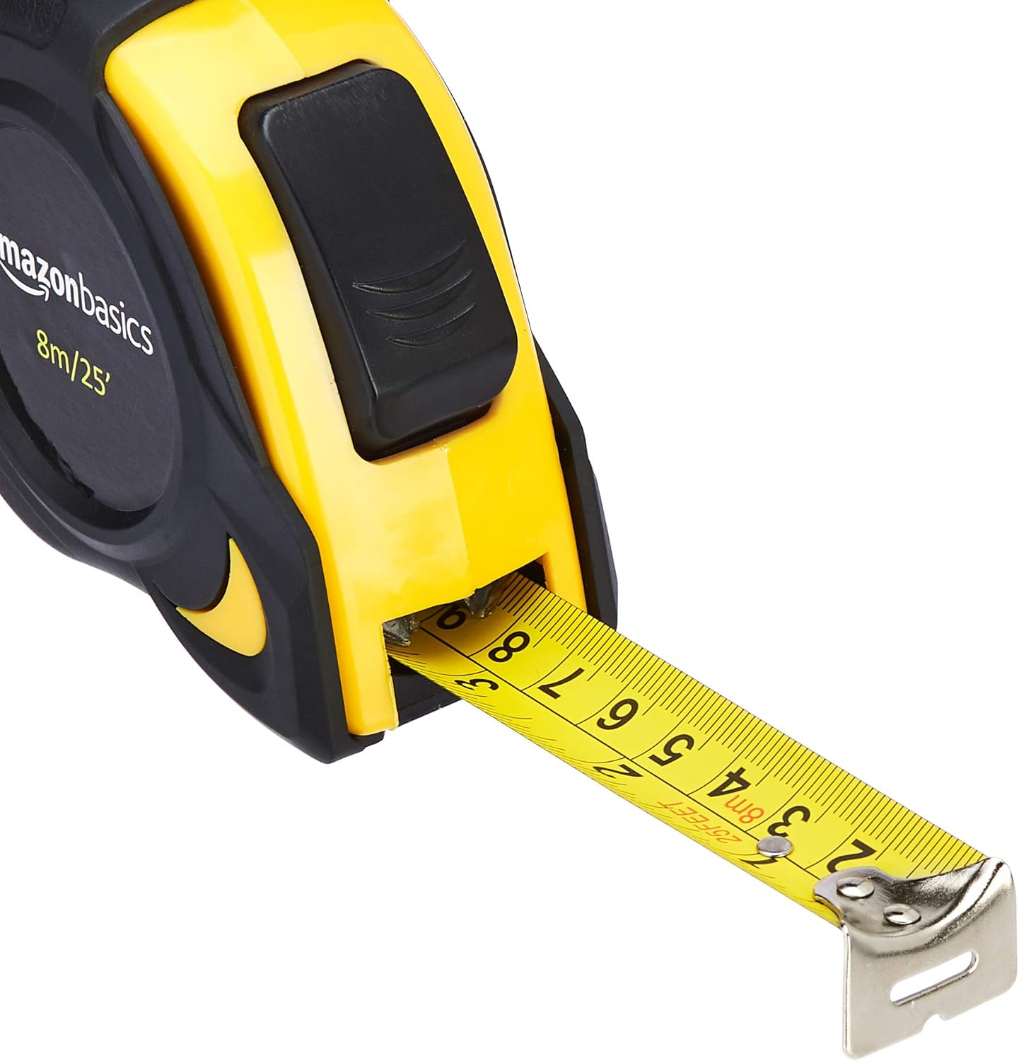  Basics Self-Locking Tape Measure - 25-Feet (8-Meters), Inch/Metric Scale, MID Accuracy, 2-Pack - - 