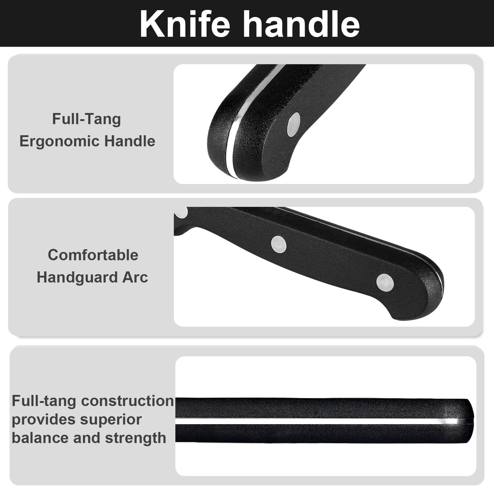 Kitchen Knife, 3-Pcs Knife Set, 8 Inch Chef Knife, 5 Inch Utility Knife — Amazon image 3