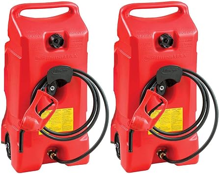 Scepter 2-Pack Gasoline Container with 6" Wheels, 2 GPM Siphon Mode, Duramax, 14 Gallon