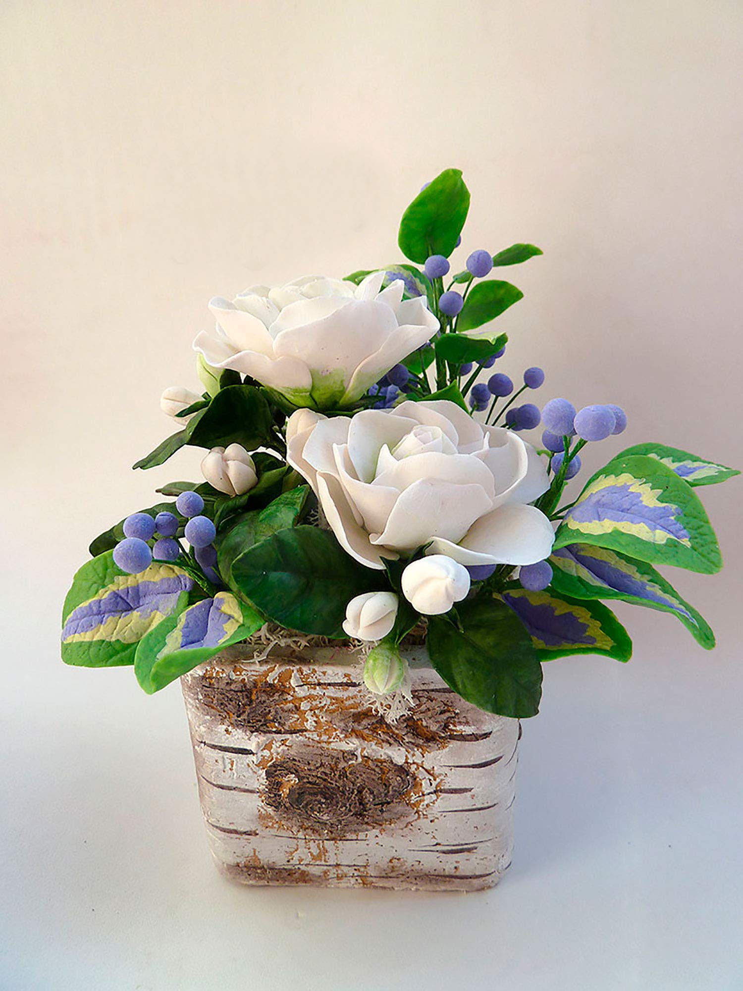 Flores de Porcelana Rusa Miniatura GARDENIAS Home Decor Regalo - Hand Made