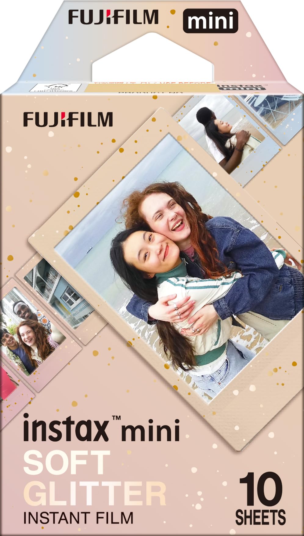 Fujifilm instax mini Film, Pellicola Istantanea "Soft Glitter", Formato 46x62mm, Confezione da 10 Foto