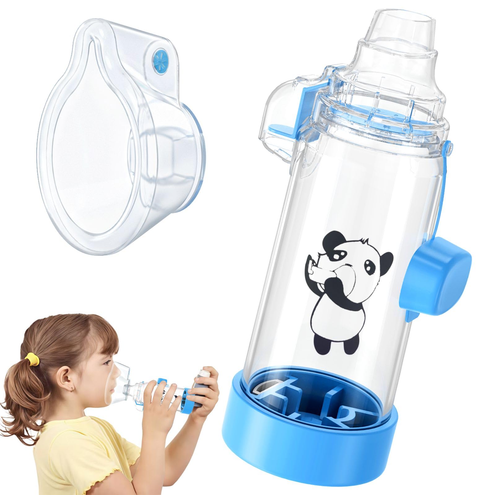 Inhaler Spacer for Adult and Kids NESSI OTC SPACER (Panda/Blue/kids)