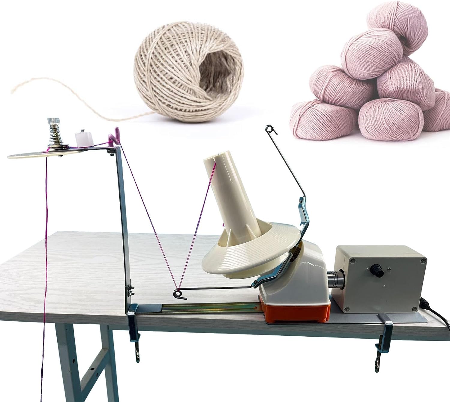 Yarn Winder, Knitting Yarn Ball Winder, Knitting Wool Winder Holder, 500 g Max Winding Capacity, Low Noise, Adjustable Speed, for Crochet Beginners/Professional Knitters