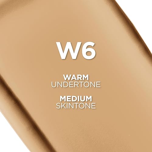 Vista 2 de L'Oreal Paris True Match - Base de maquillaje líquida supermezclable, cobertura media, W6, mediano, 1 onza líquida