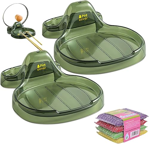 Miniatura 11 de Espátula de cocina multifuncional, soporte para espátulas de cocina multifuncional, soporte para cucharas con soporte para tapa, espátula de cocina