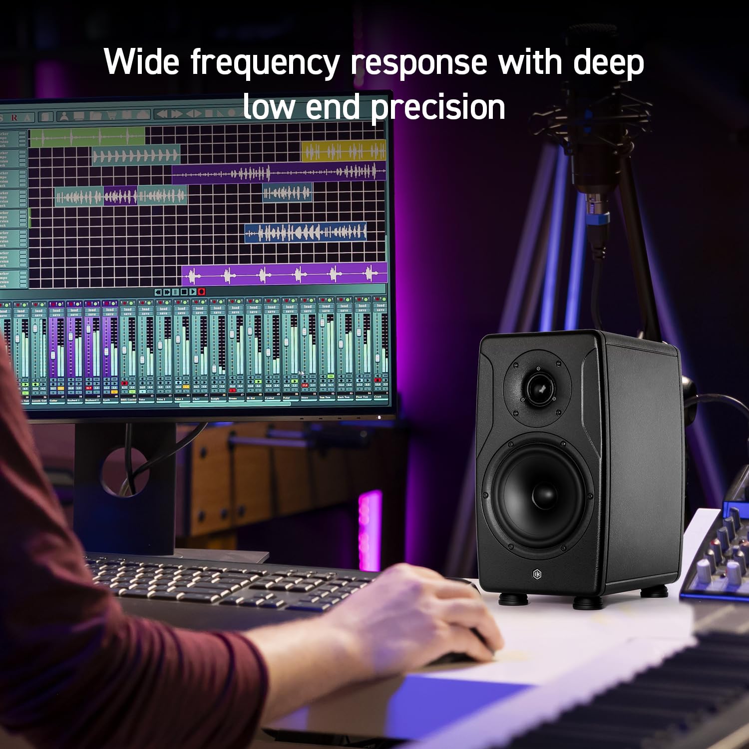 IK Multimedia iLoud Precision 6 MKII Studio Monitor - 16,5 cm Nearfield Lautsprecher mit Graphen-Hochtöner, ARC X Raumkorrektur, virtuelle Überwachung, akustische Messung & linearer Phasenantwort