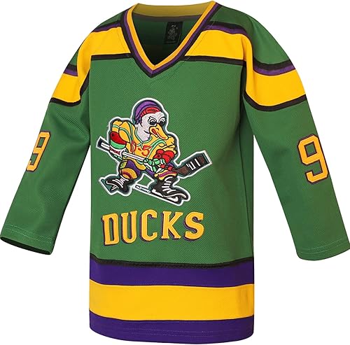 Miniatura 2 de Camiseta juvenil Mighty Ducks Charlie Conway #96 Adam Banks #99 de hockey sobre hielo para niños