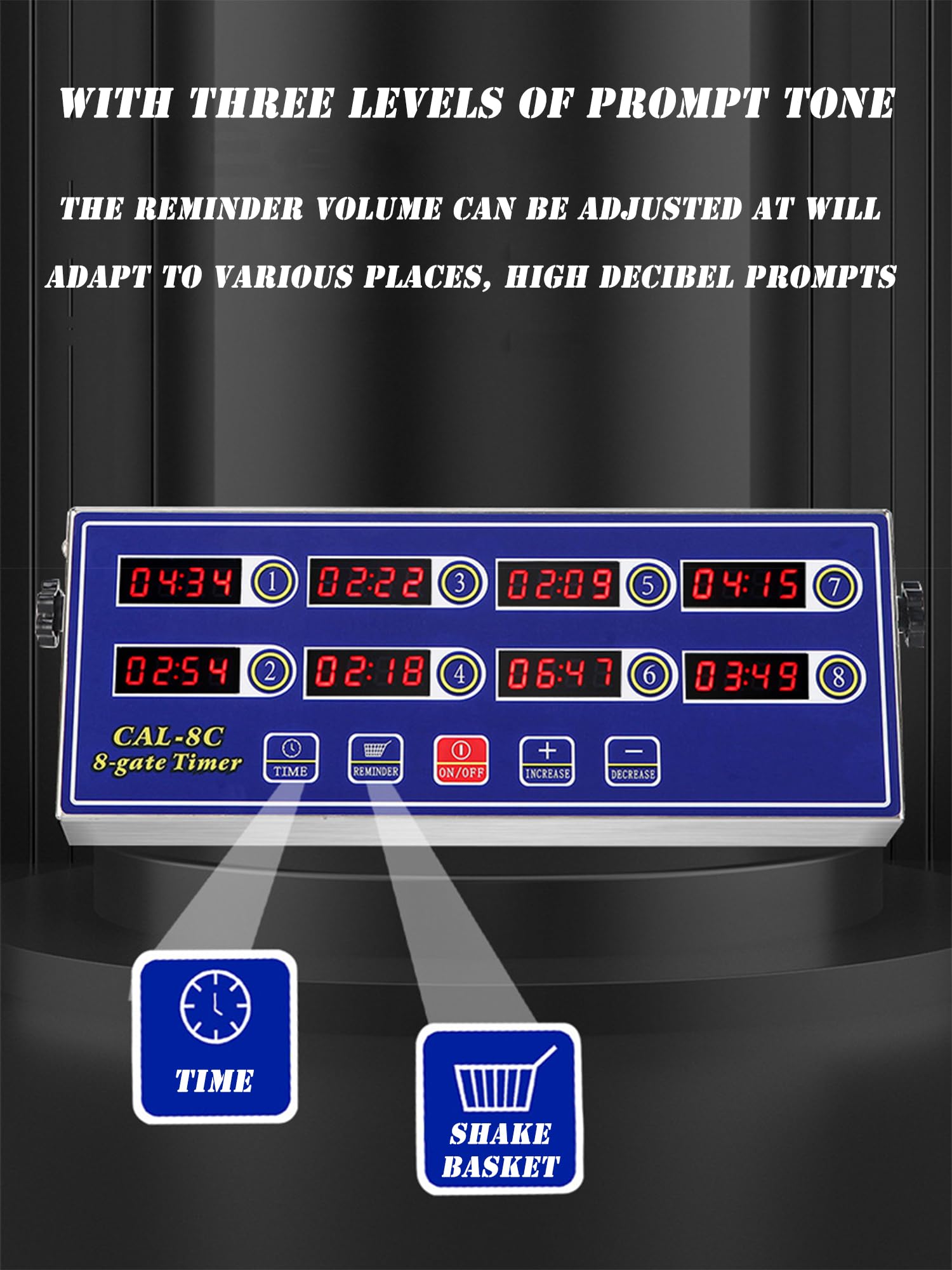Timer da cucina commerciale a 8 canali con allarme forte e pannello intelligente per friggitrice da ristorante cottura cottura programmabile in acciaio inossidabile allarme forte