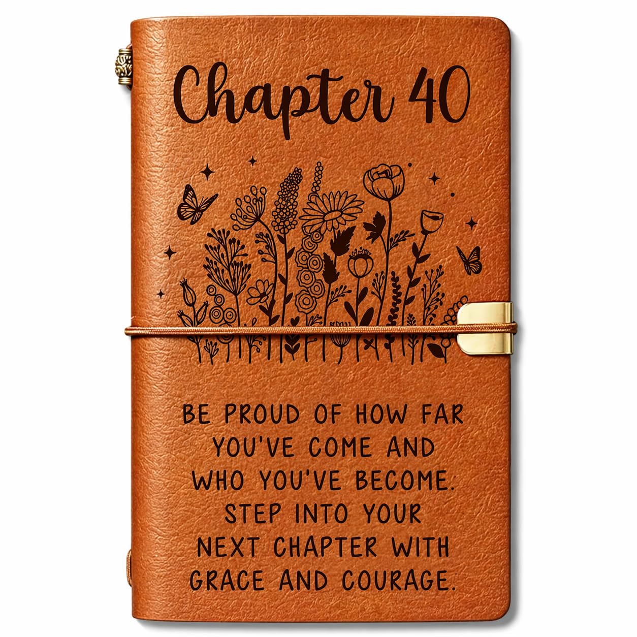 Nodrex 40th Birthday Gifts for Women, PU Leather Notebook Journal, 40th Birthday Gifts for Best Friend Sister Mum, Turning 40 Present, 1986 Birthday Keepsake, Memory Notebook