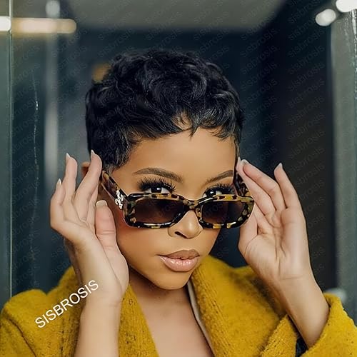Short Wigs for Black Women Pixie Cut Human Hair Wigs
