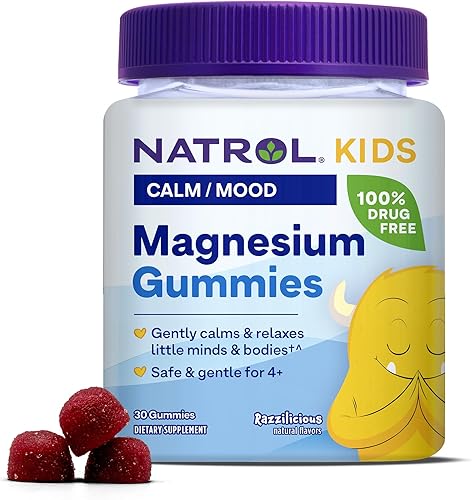 Natrol Gomitas de citrato de magnesio para niños, calma y relaja suavemente las mentes y cuerpos pequeños, además de apoyar la relajación y función