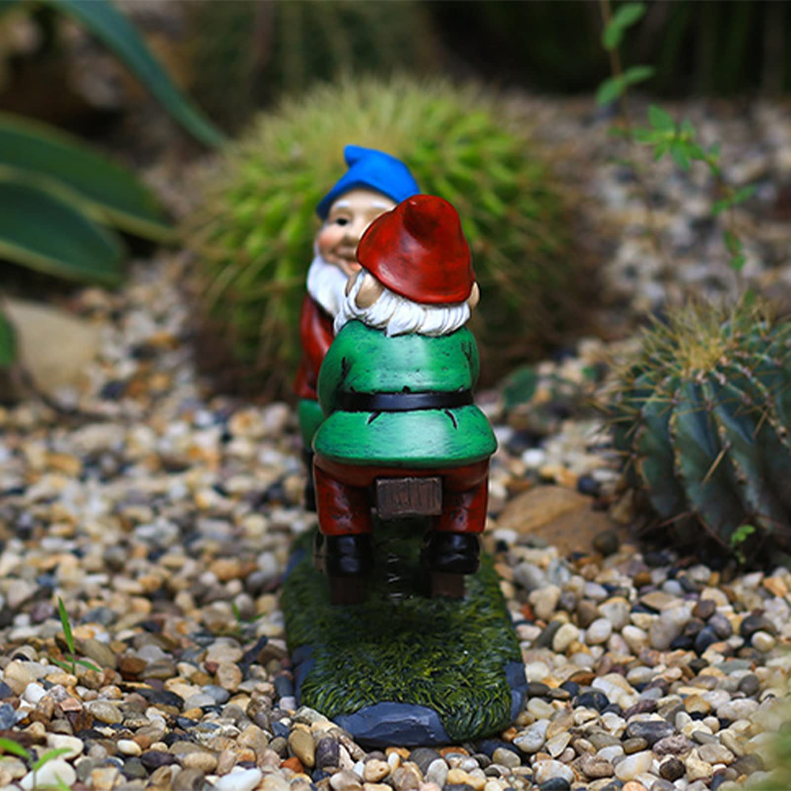Juego de estatuas de gnomo de jardín de resina para decoración del hogar, cocina, jardín, patio, 1 unidad, enanos impermeables