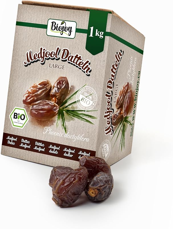 Biojoy Medjool datteri di Israele BIO (1 kg), naturali, grandi