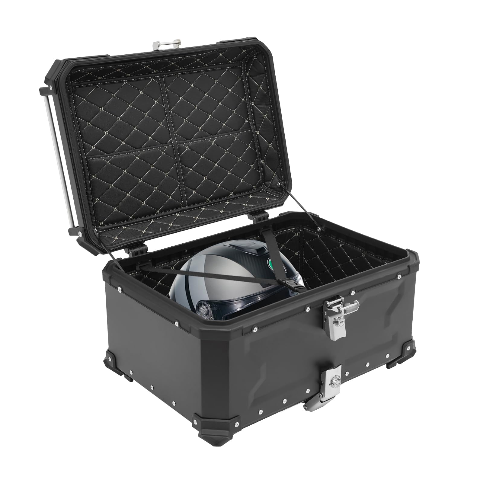 Topcase Baúl de moto 65 l impermeable con cerradura de seguridad