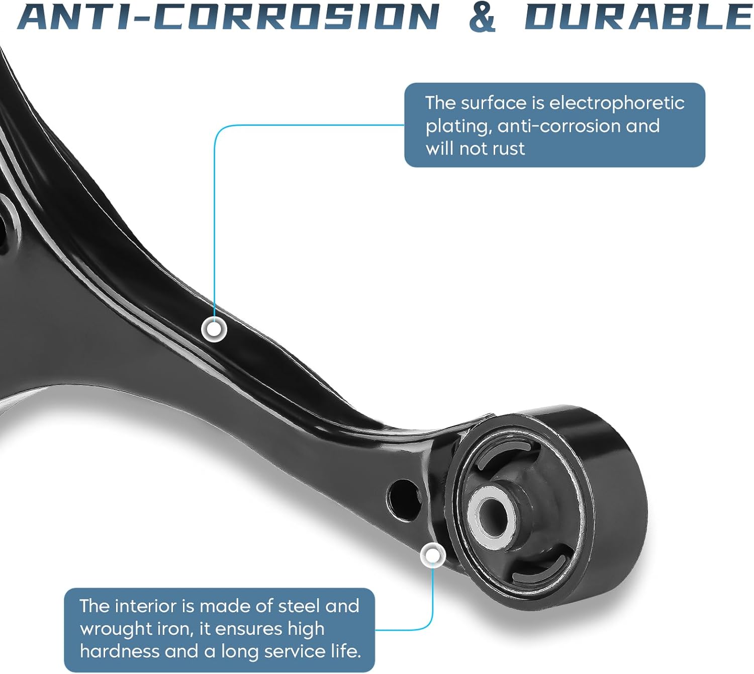 Front Lower Control Arm with Ball Joint for Honda Civic 2001-2005, for Acura EL 2001 2002 2003 2004 2005, Left Right Driver & Passenger Side Suspension Kit K640287 K640288 K90332 4PCS