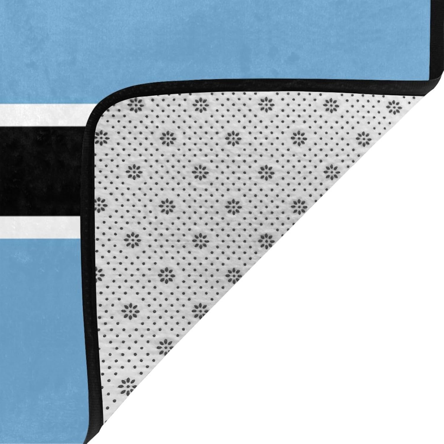 Flag of Botswana Printed Floor mat 80x58 inches, Non-Slip Decorative Carpet for Bedroom and Living Room