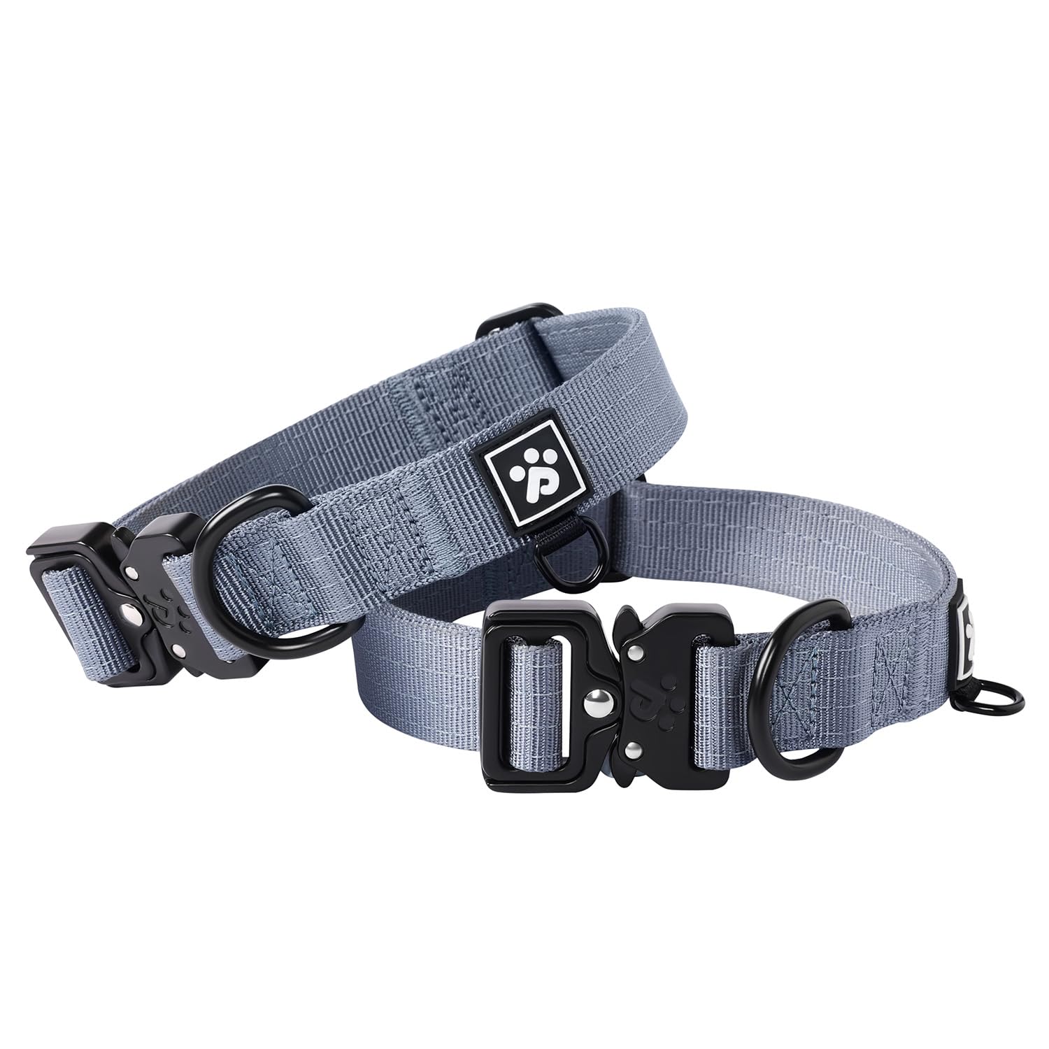PawsPassion Dog Collars for Medium Dogs, Heavy Duty Tactical Dog Collar with Metal Buckle, Durable Pet Collar Quick Release, Reinforced Nylon No Pull