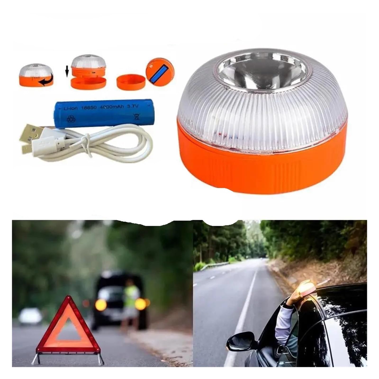 Luci Posizione Laterali Luz de emergencia V16 luz estroboscópica señal magnética luz de emergencia LED para automóviles y motocicletas.