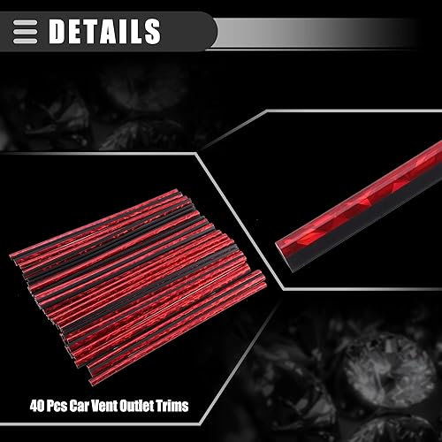 Miniatura 7 de Motoforti Moldes universales de salida de ventilación para automóvil, accesorios interiores de automóvil, tira de decoración de salida de