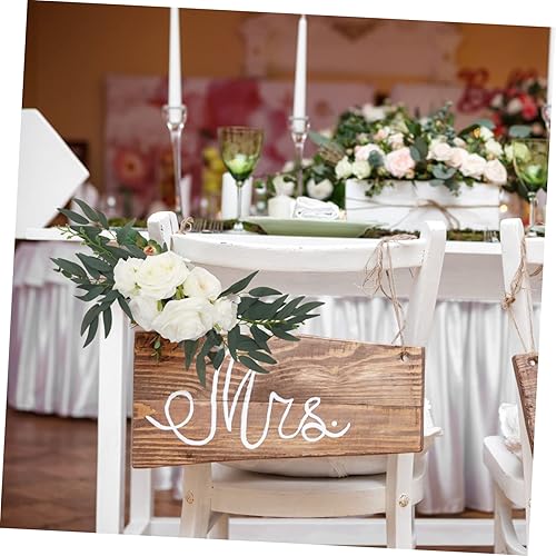 Miniatura 5 de IMIKEYA 2 letreros de esquina de flores de boda para ceremonia y recepción, decoración de flores, arco, arreglo floral, arco de boda, tela de seda,