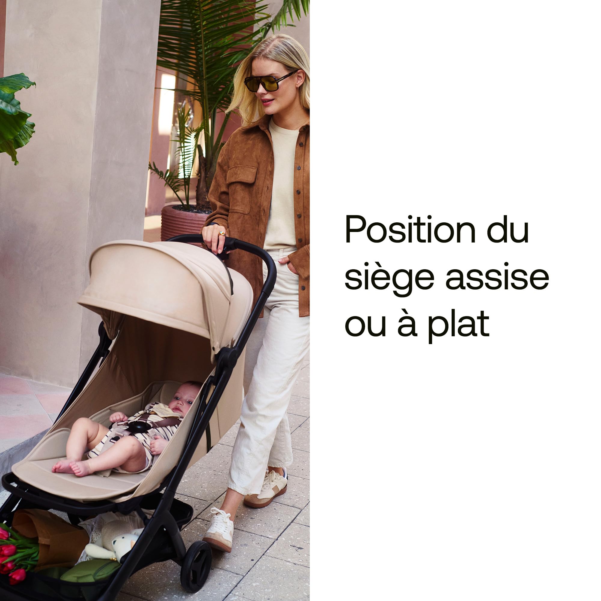 Bugaboo Butterfly 2 Poussette de voyage légère pliable dimensions cabine siège inclinable panier de stockage sangle de transport Desert Taupe