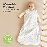 2-Pack Organic Baby Sleep Sacks, 100% Cotton 0.5TOG (Nordic, 6-18M) | Soft Breathable, Baby Wearable Blanket, Toddler Sleeping Sack 6-18 Months, Easy to Wear Transitional Swaddles for Newborns