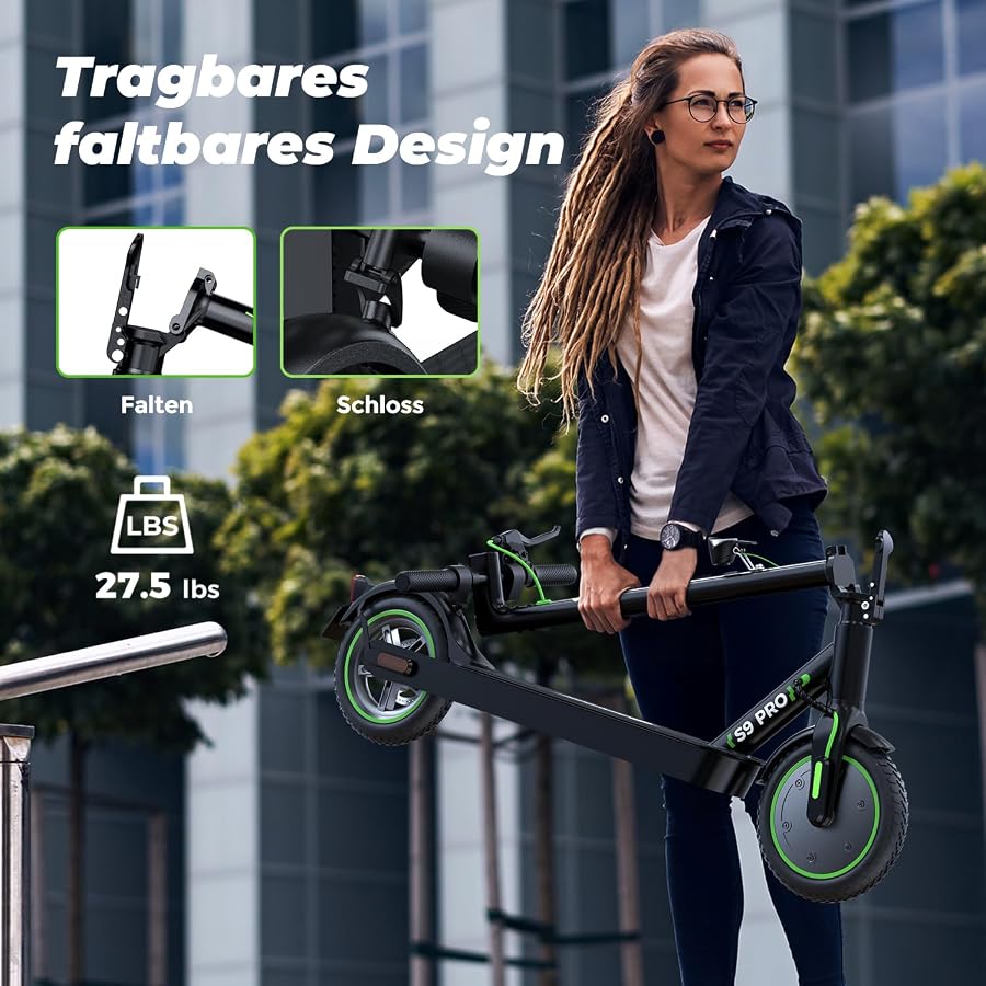 E Scooter mit Straßenzulassung, 350W Motor E Roller mit App, bis 30KM Reichweite, Elektroroller 120kg Tragkraft, APP‑Steuerung, Faltbarer Elektroscooter Erwachsene für den Pendlerverkehr, Bild 5