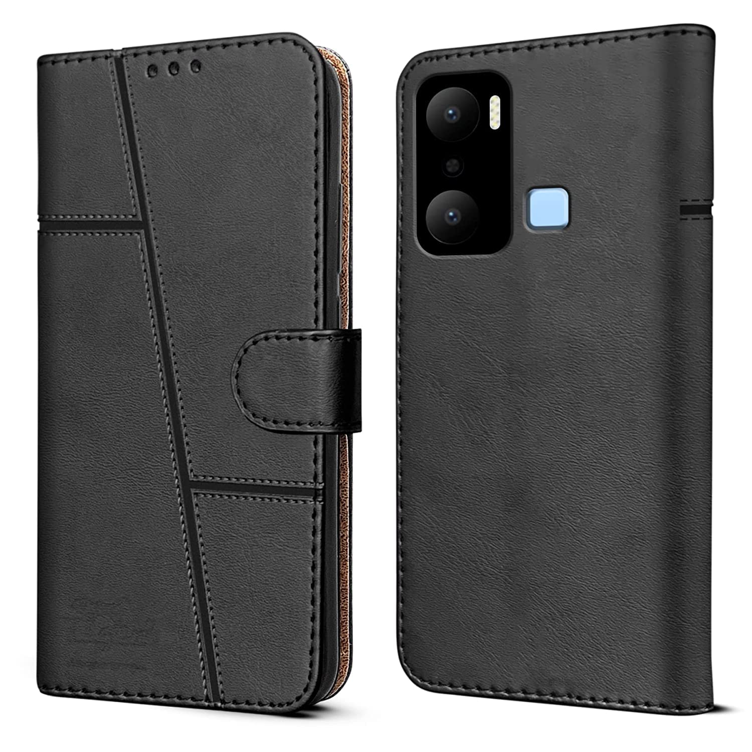 Jkobi Flip Cover Case for Infinix Hot 20 Play (Stitched Finish | Foldable Stand | Wallet Card Slots | Black) (B0BYNRCYWP) Amazon Price History, Amazon Price Tracker