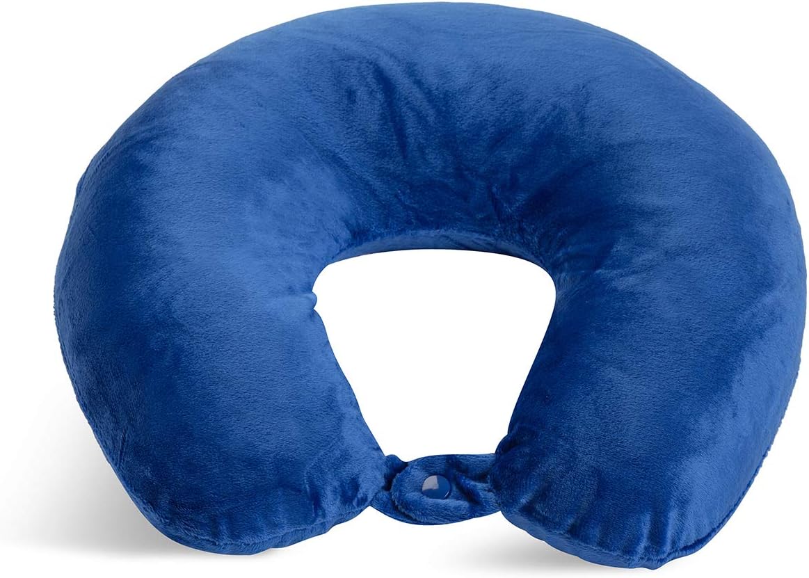 World's Best Feather Soft Microfiber Neck Pillow, Cobalt