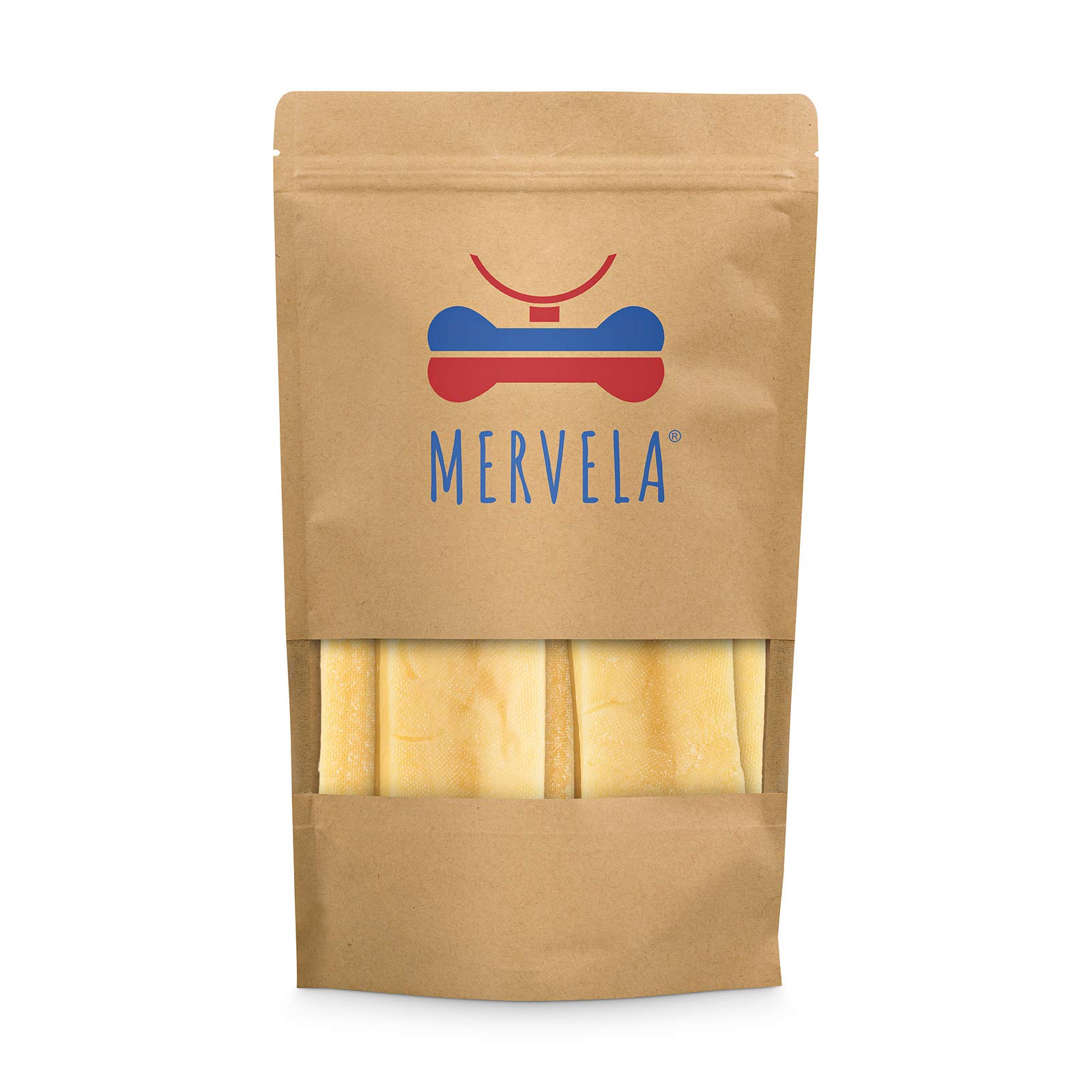 Hueso masticable de Queso para Perros Grandes [123 g por barrita] - Hecho a Mano - con Delicioso Sabor a Queso - 100 % Natural - Cuidado Dental óptimo para tu Amigo de Cuatro Patas (5 Piezas)
