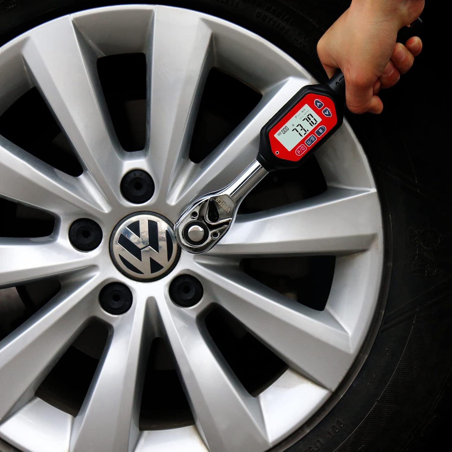 Digital Torque Wrench 1/2-inch Drive, 2.2-73.7 ft-lbs (3-100 Nm) (26.5-885 inch pound) with Buzzer & LED, Calibrated