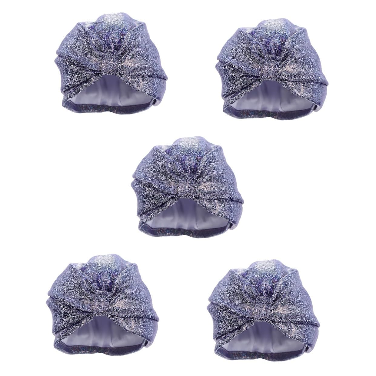 Beavorty 3 Pièces Bleu Accessoire Cheveux Tête Soleil-Holographique Court Anti-Piscine Rétro Bain Turban Brillant Élastique Oreille Haine Élastique Propre Tissu Écharpe Garder Les Femmes