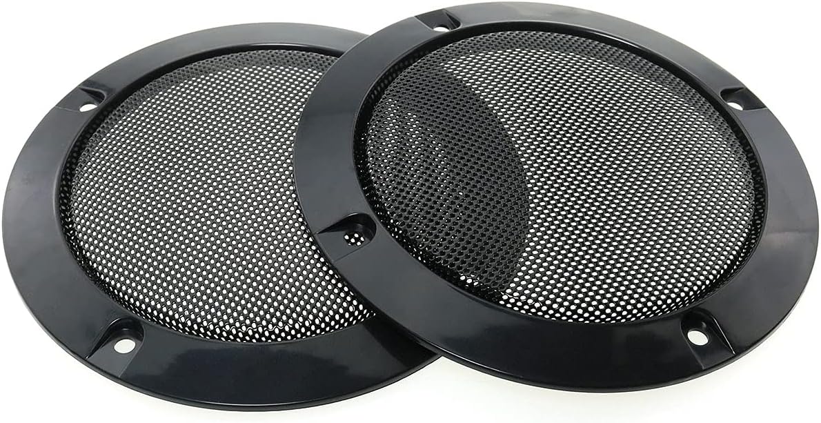 MEETOOT 2pcs Cold Rolled Steel Loudspeaker Net Cover 4" Grill Cover with Mounting Screws for DIY Speaker and Car Speaker : Electronics