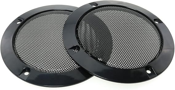 MEETOOT 2pcs Cold Rolled Steel Loudspeaker Net Cover 3 Grill Cover with Mounting Screws for DIY Speaker and Car Speaker