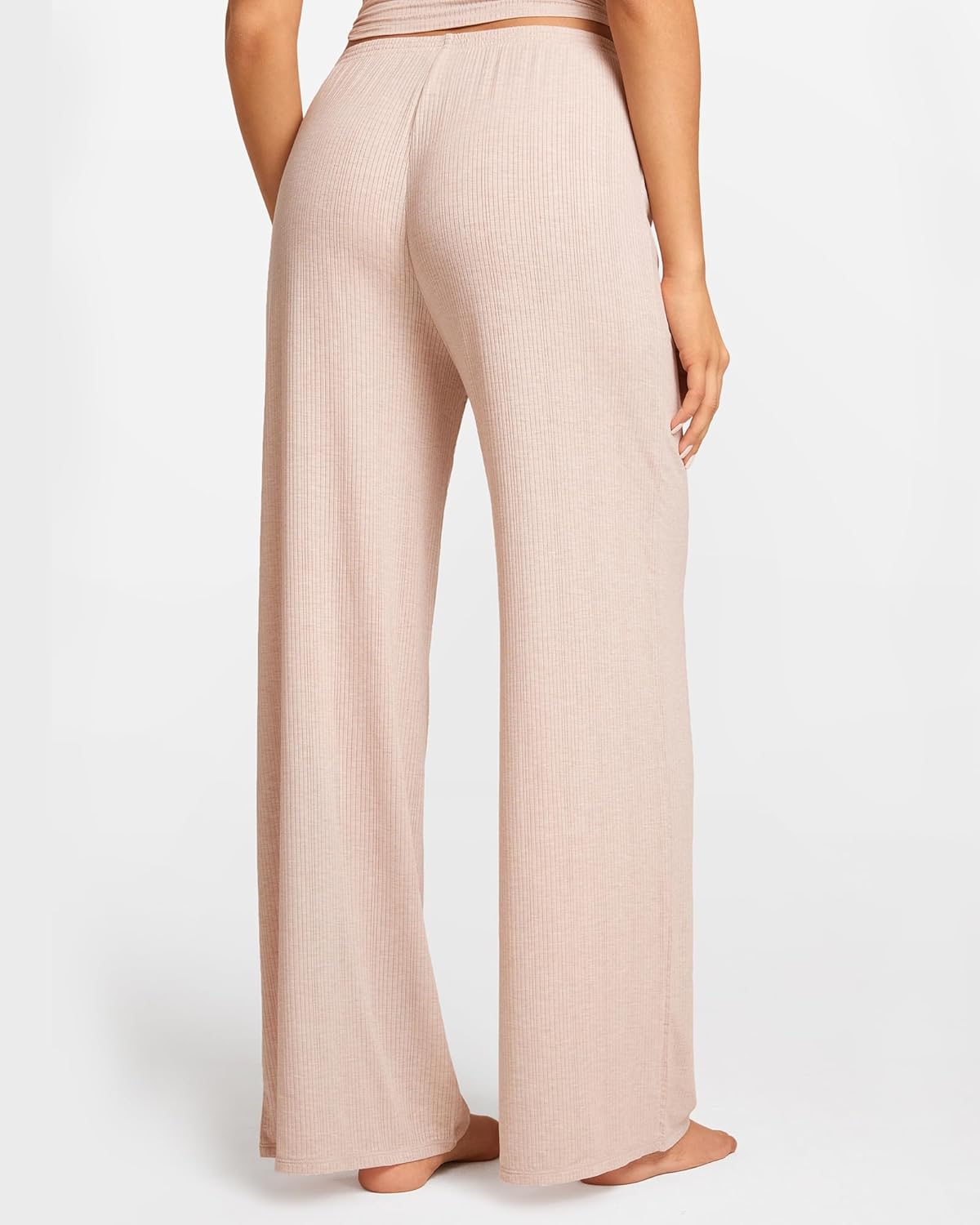 Women's Natrelax Pajamas Pants Wide Leg Casual Modal Ribbed Loose Fit Sleep Soft Comfort Flowy Lounge Pj Bottom - Image 2