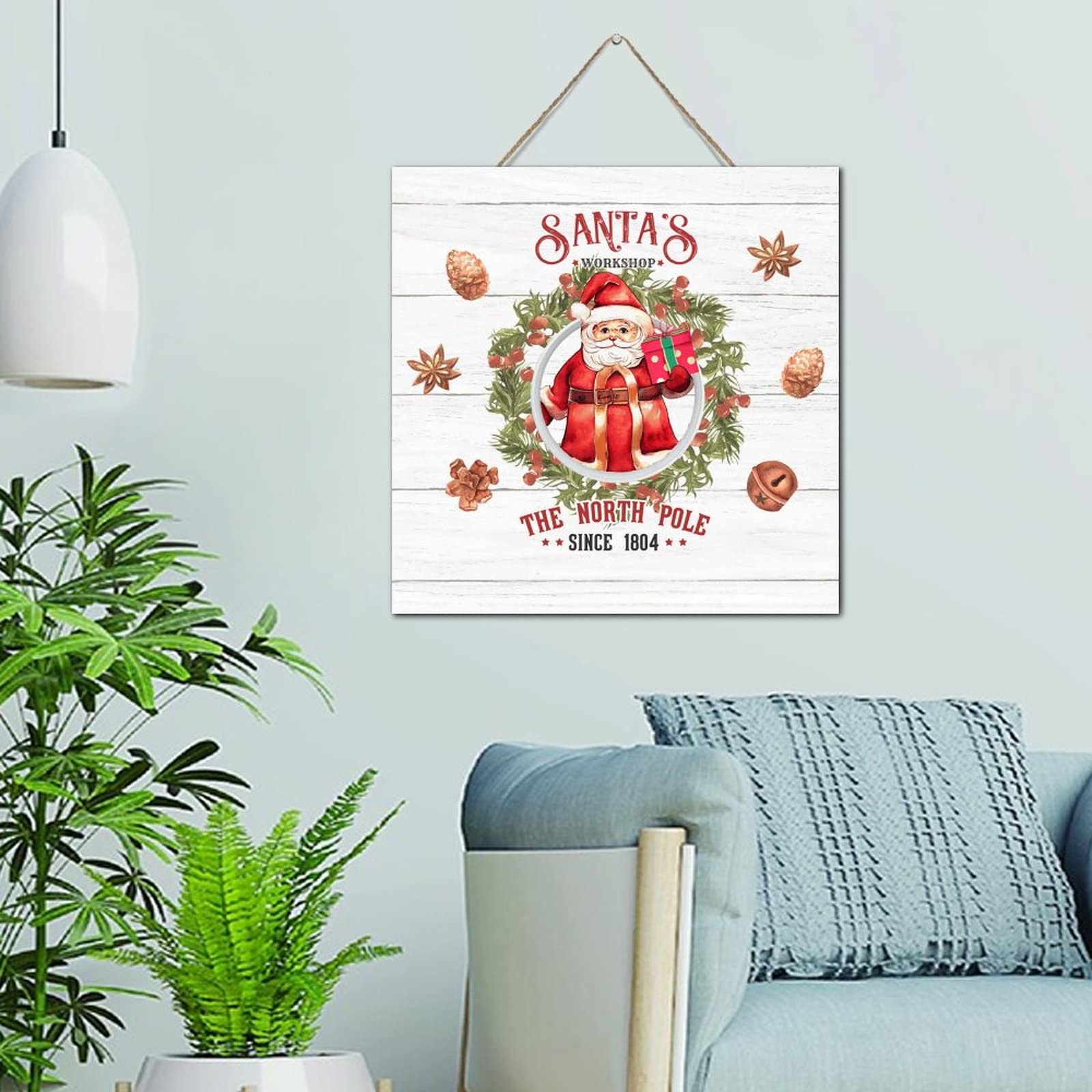 Panneau décoratif en bois avec citation de 30,5 cm