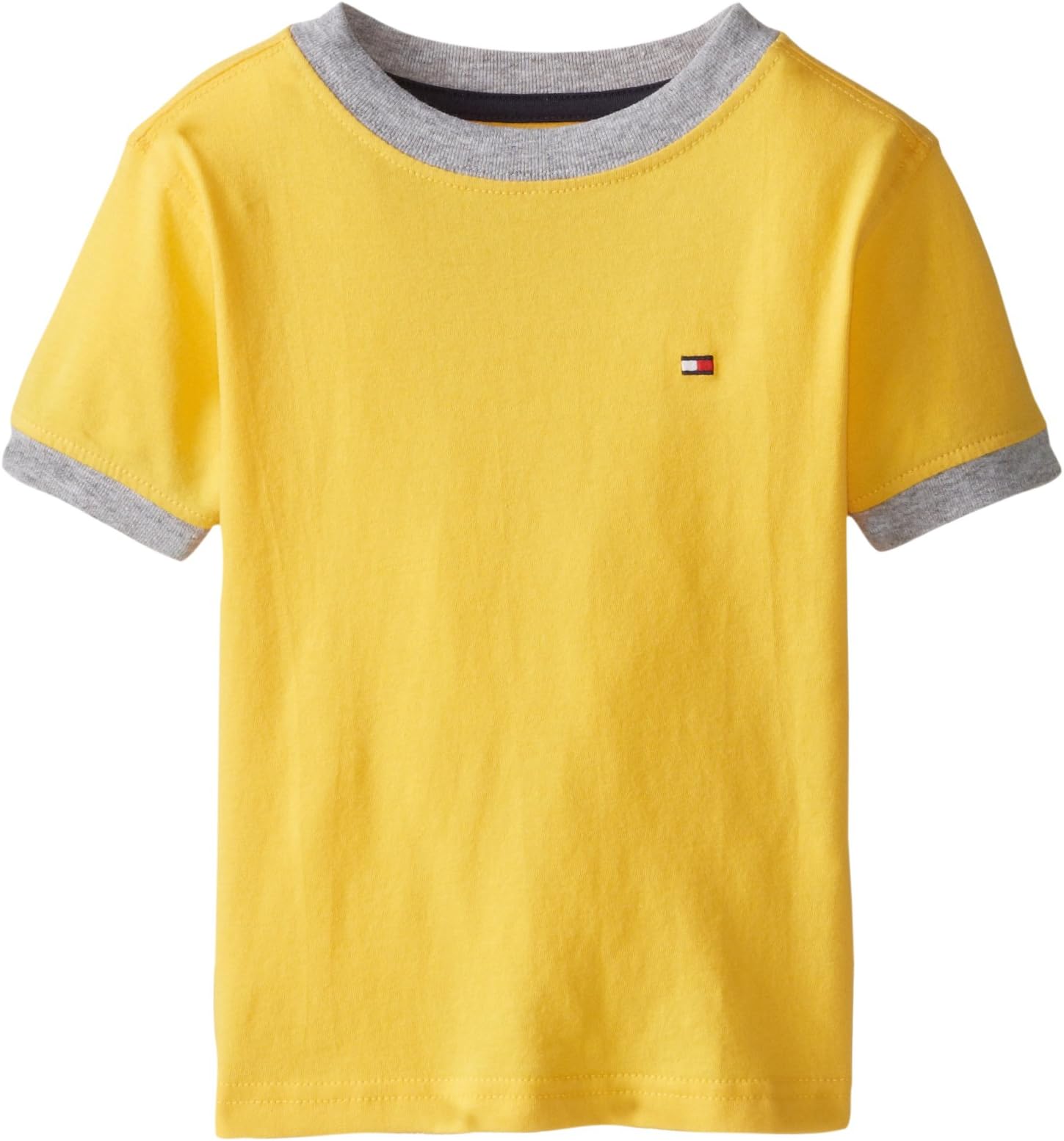 Tommy Hilfiger Boys' Core Crew Short Sleeve Ken, 100% Cotton Jersey, Solid Color with Embroidered Logo, V-Neck & Crewneck Ringer T-Shirt Styles