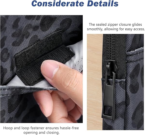 Dadanism 6-7 Inch Padded Sleeve for 7" Kindle Colorsoft Signature Edition and All-New Kindle Paperwhite, Protective Sleeve Pouch Bag Carrying Case for 6" K-indle/K-indle Oasis/Kobo E-Reader, Leopard - 5