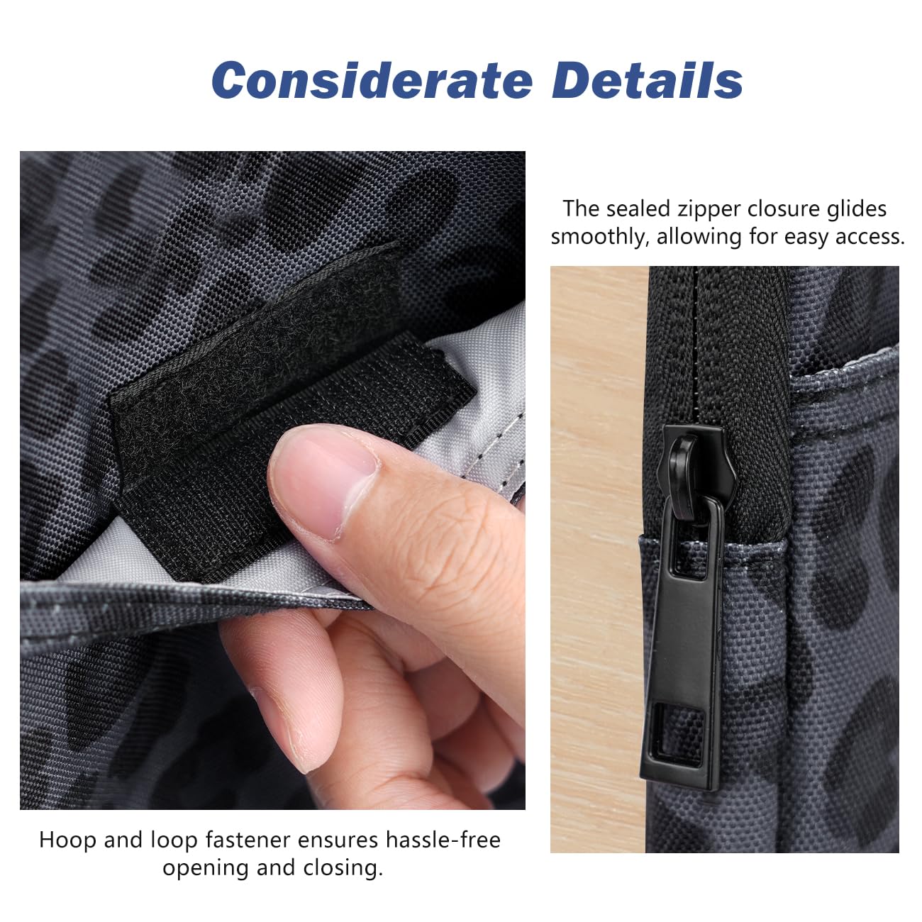 Dadanism 6-7 Pouces Housse Protectrice Pochette Nylon pour 7" Kindle Paperwhite et Kindle Colorsoft Signature Edition, 6" K-indle 11e Gén, Sac de Transport pour K-indle Oasis E-Reader, Noir Léopard