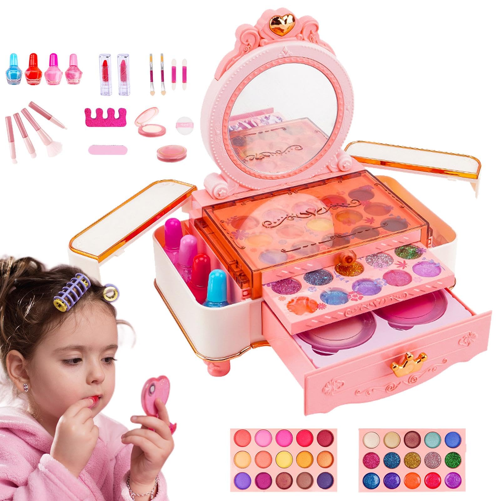 Amazon | ノーブランド品 女の子用おもちゃ用キッズメイクアップキット 