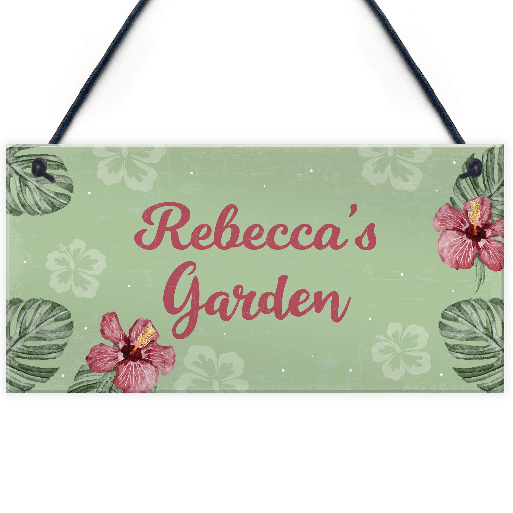 Red Ocean Novelty Garden Sign Personalised Garden Shed Sign Summer House Plaque Friendship Gift