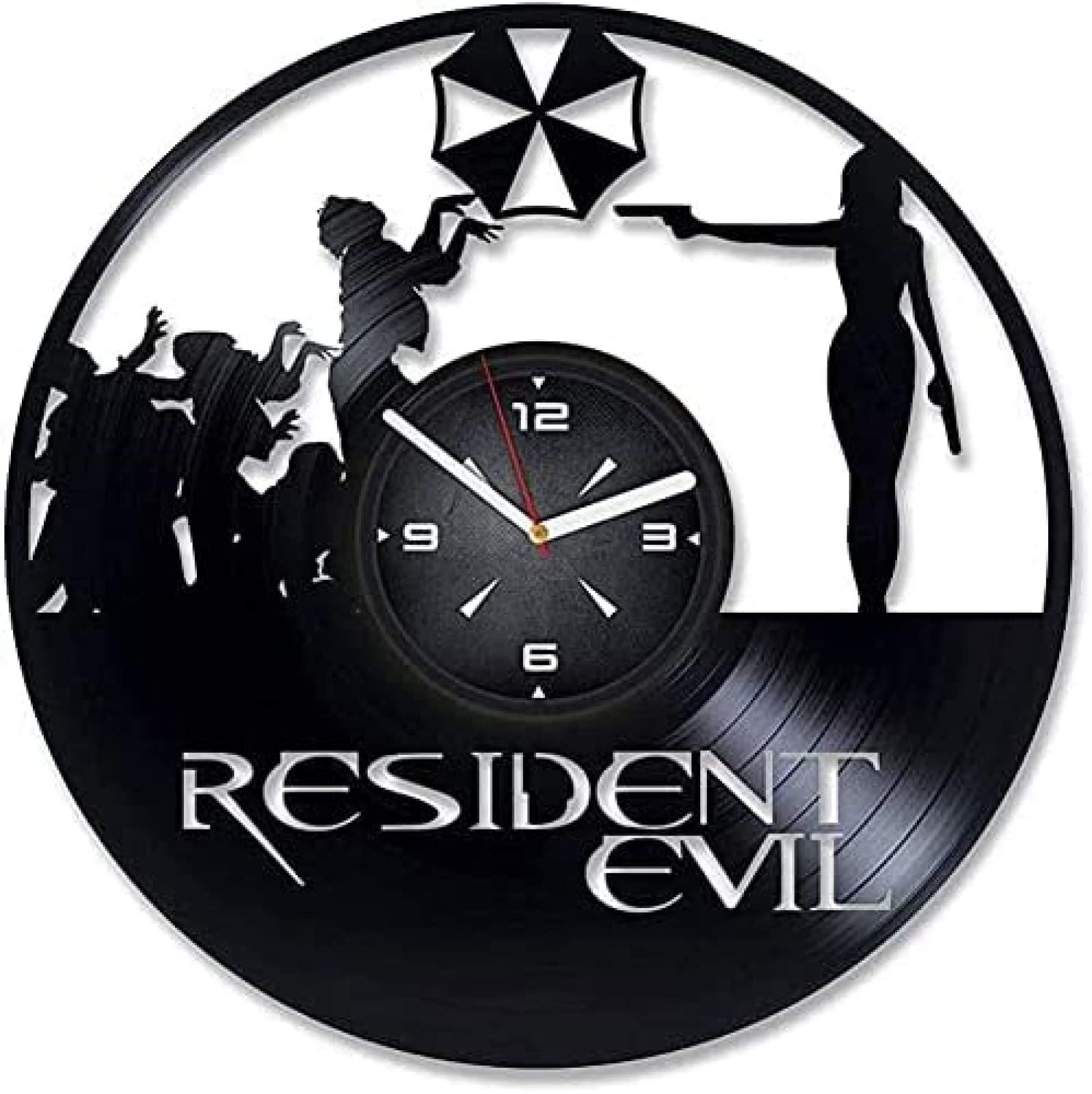 AVJERA Resident Evil Extinction Vinyl Record Retro Wall Clock Birthday New Year Christmas Birthday Gift Personality Creative Home Design