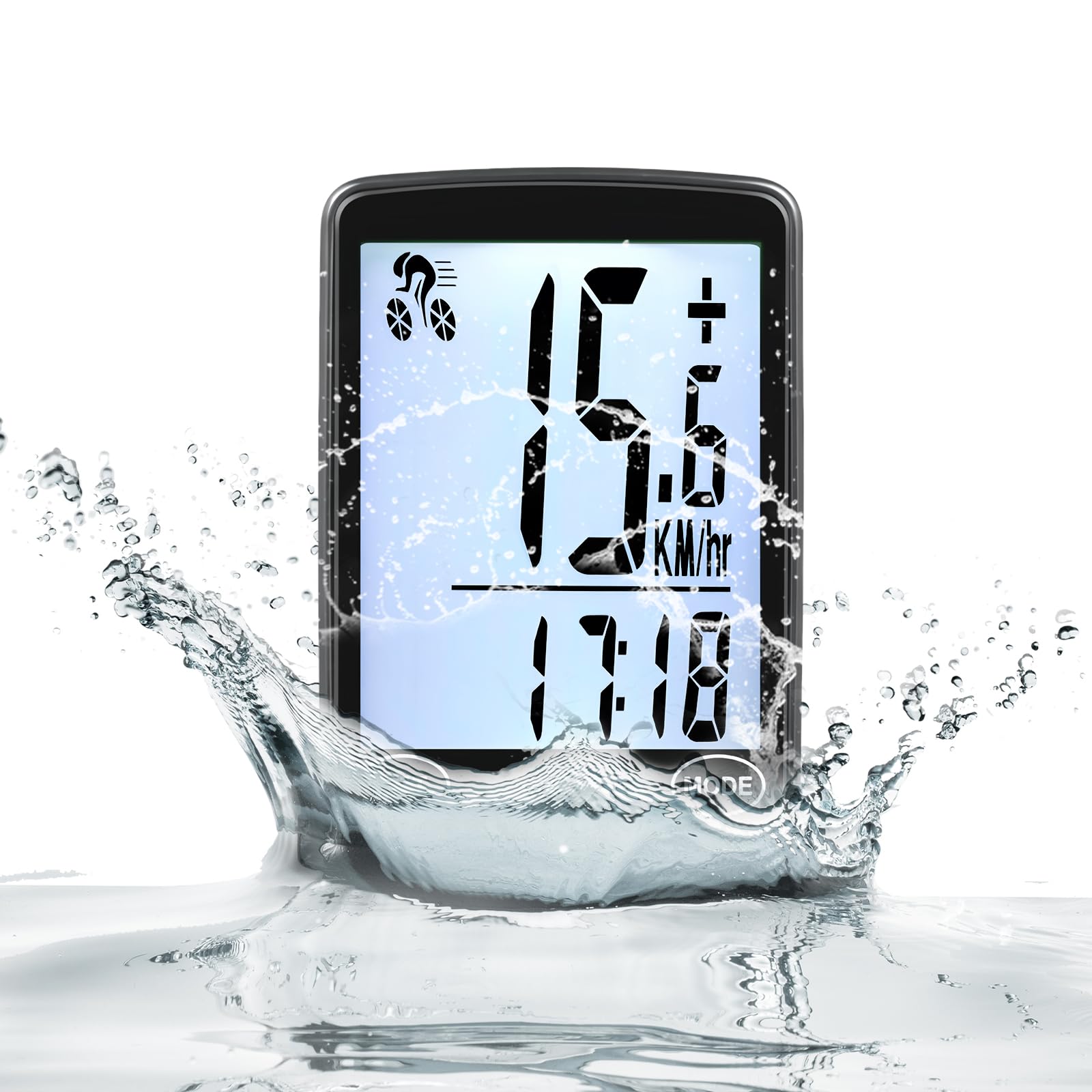 Komputer rowerowy bezprzewodowy, ekran LCD 6.1 cm, automatyczne podświetlenie, uniwersalne 24 funkcje, wodoodporność IPX6, prędkościomierz rowerowy i licznik kilometrów, odpowiedni do jazdy na