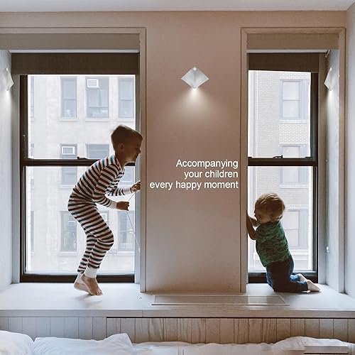 Miniatura 4 de Juego de dos apliques de pared, lámparas de pared magnéticas inalámbricas, con sensores de movimiento, aplique de pared a pilas para luz nocturna