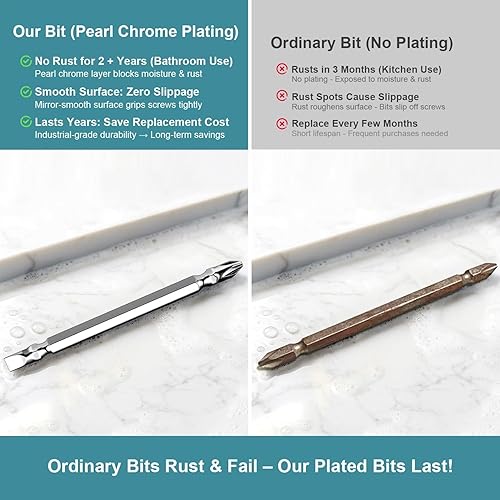 Miniatura 7 de Destornillador eléctrico inalámbrico de 3.6V - Par de torsión de 3.5Nm y brocas a prueba de óxido, 2 en 1 manual/automático con luz LED, 1800mAh