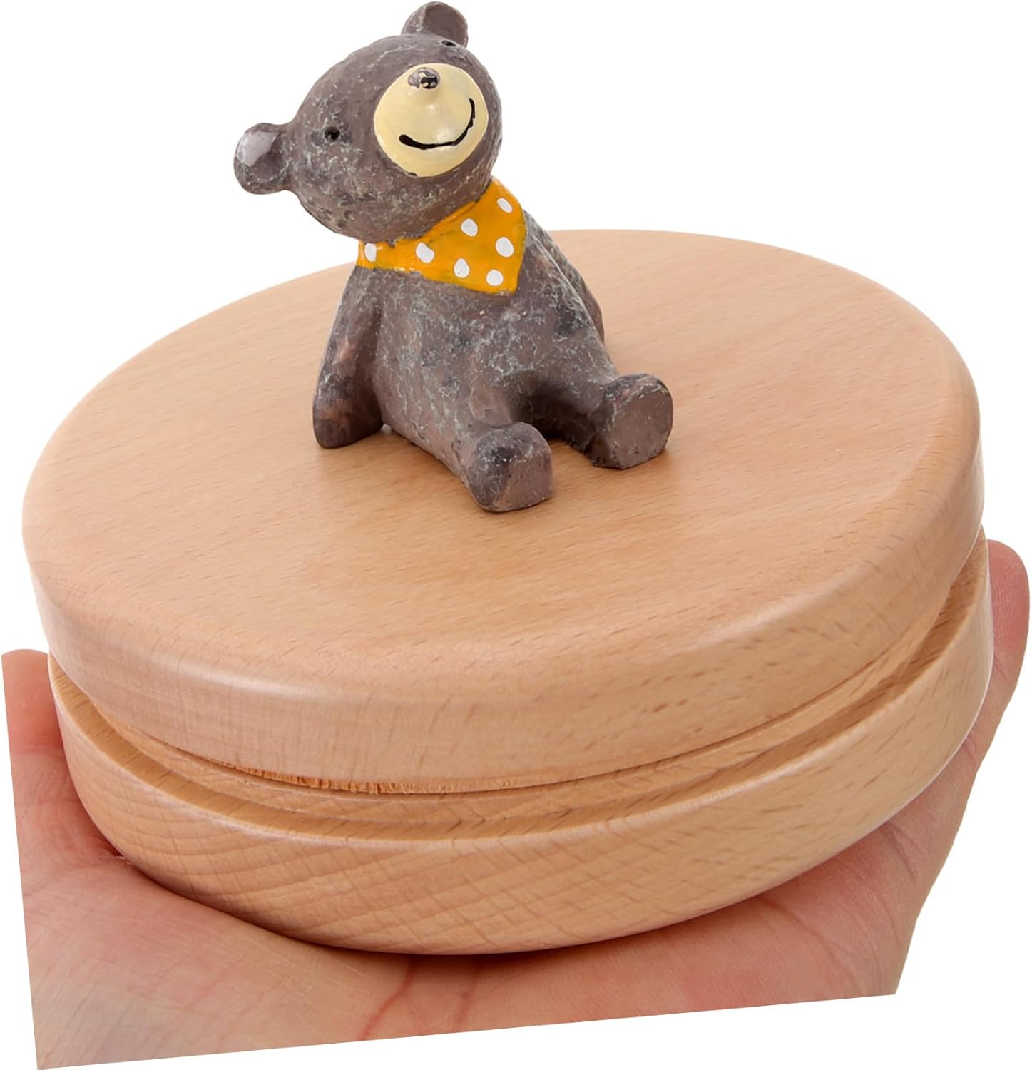 KOMBIUDA Teeth Wood Box Keepsake Smooth Lanugo Memorial Case for Newborns Unique Tooth Holder Gift for Boys Random Color