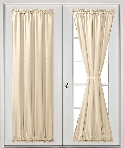 Miniatura 254 de Hiasan Cortinas para ventana de puerta delantera, bolsillo para barra, cortina de privacidad semitransparente para puerta francesa, 1 panel